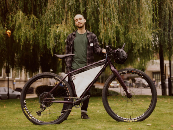 Chris Lord with the Nomad, a rigid endurance mountain bike at Bespoked